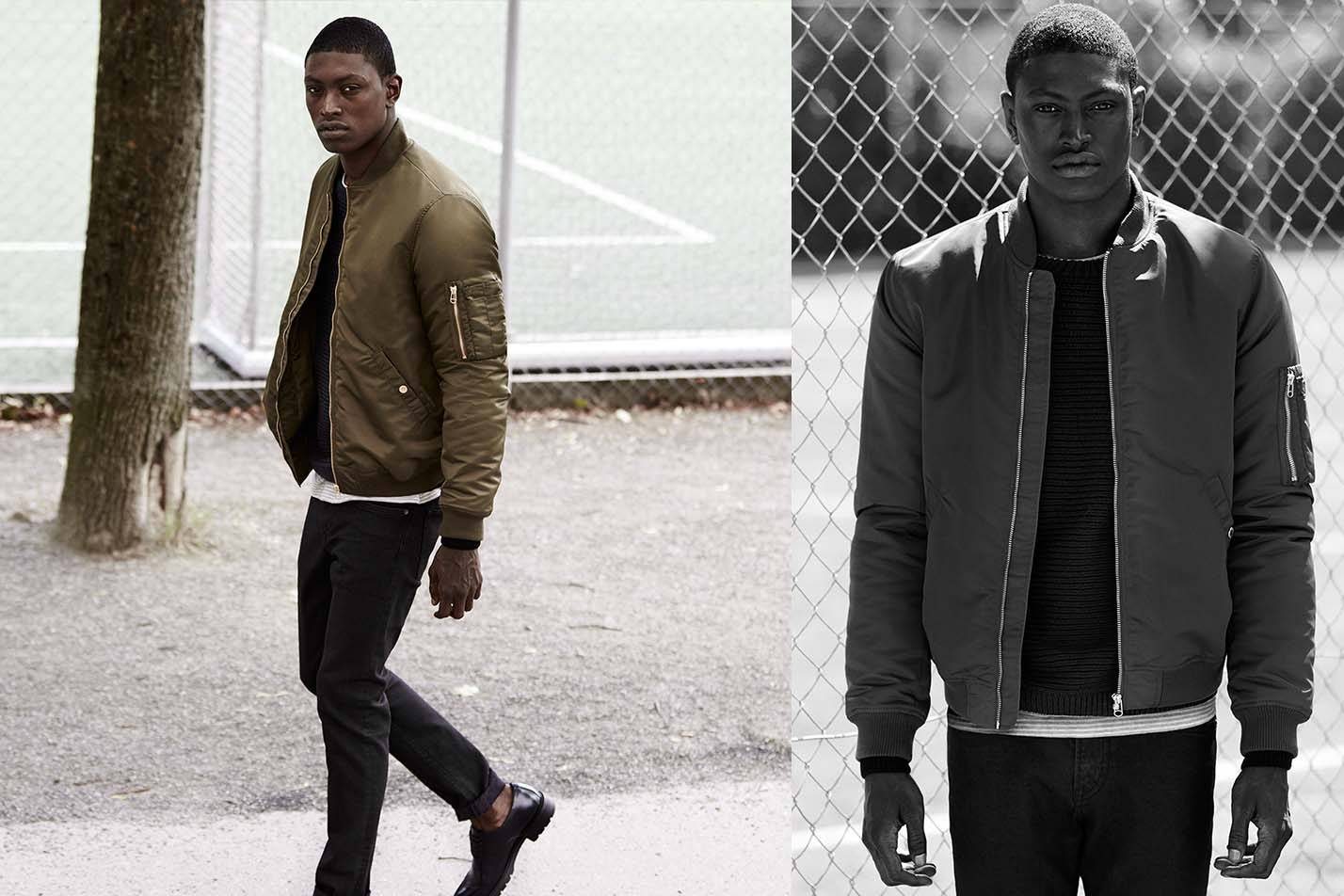 H&M 男装品牌造型，彩色与黑白双幅时装摄影