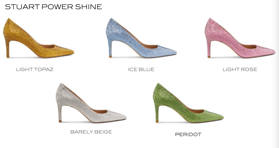 Stuart Power Shine 五色 Swarovski 水晶高跟鞋平铺图