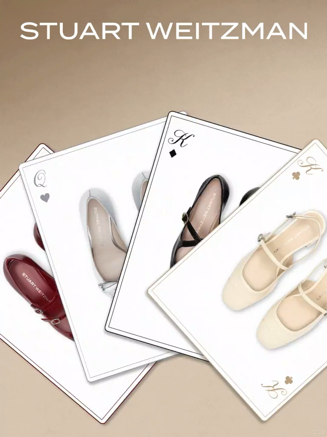 Stuart Weitzman Mary Jane 红色主推与黑色次推产品内容视觉