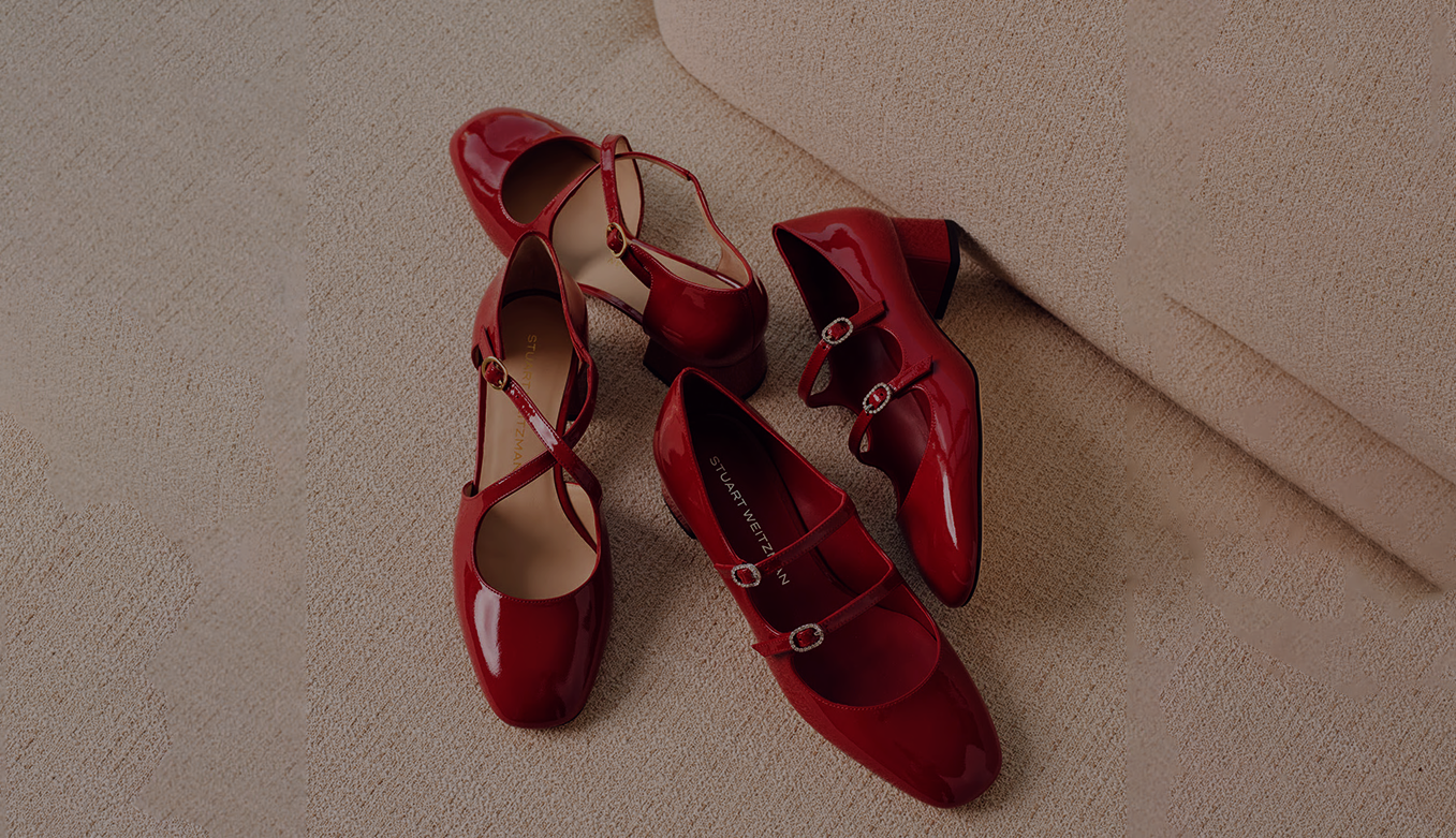 Stuart Weitzman 红色 Mary Jane 鞋款组合