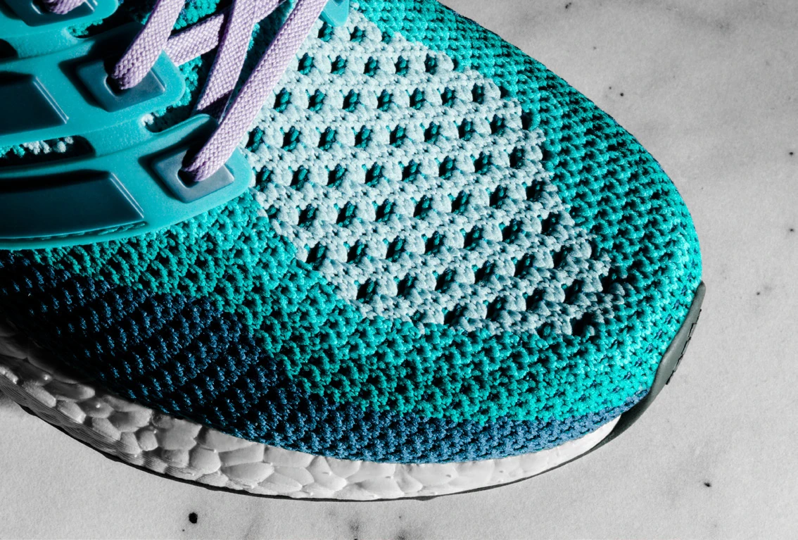 SS16 ULTRABOOST 青绿色针织鞋面细节